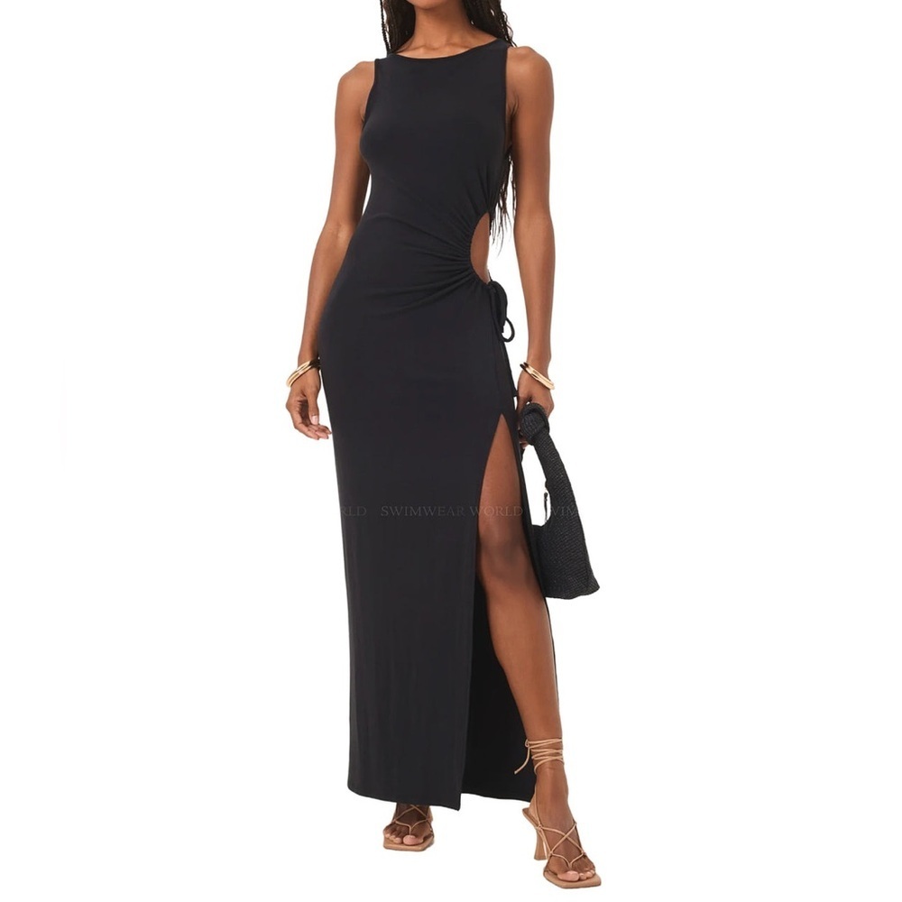 Liz & Sara Black Cutout Bodycon Maxi Dress